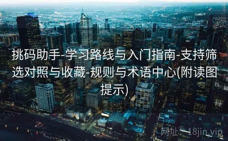 挑码助手-学习路线与入门指南-支持筛选对照与收藏-规则与术语中心(附读图提示)